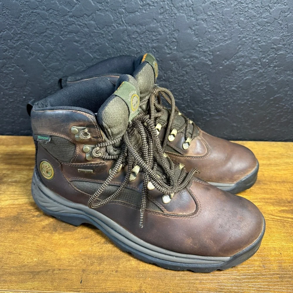 Timberland Gore-Tex 15130 Brown Leather Waterproof Hiking Boots Mens 10.5M